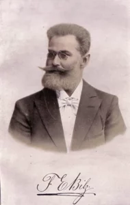Friedrich Eduard Bilz Arnsdorf – historisches Porträt des Naturheilkundlers
